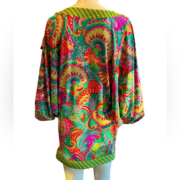 Trina Turk Folkloric Festival  Kaftan Tunic Swim Cover size small. - Picture 2 of 8